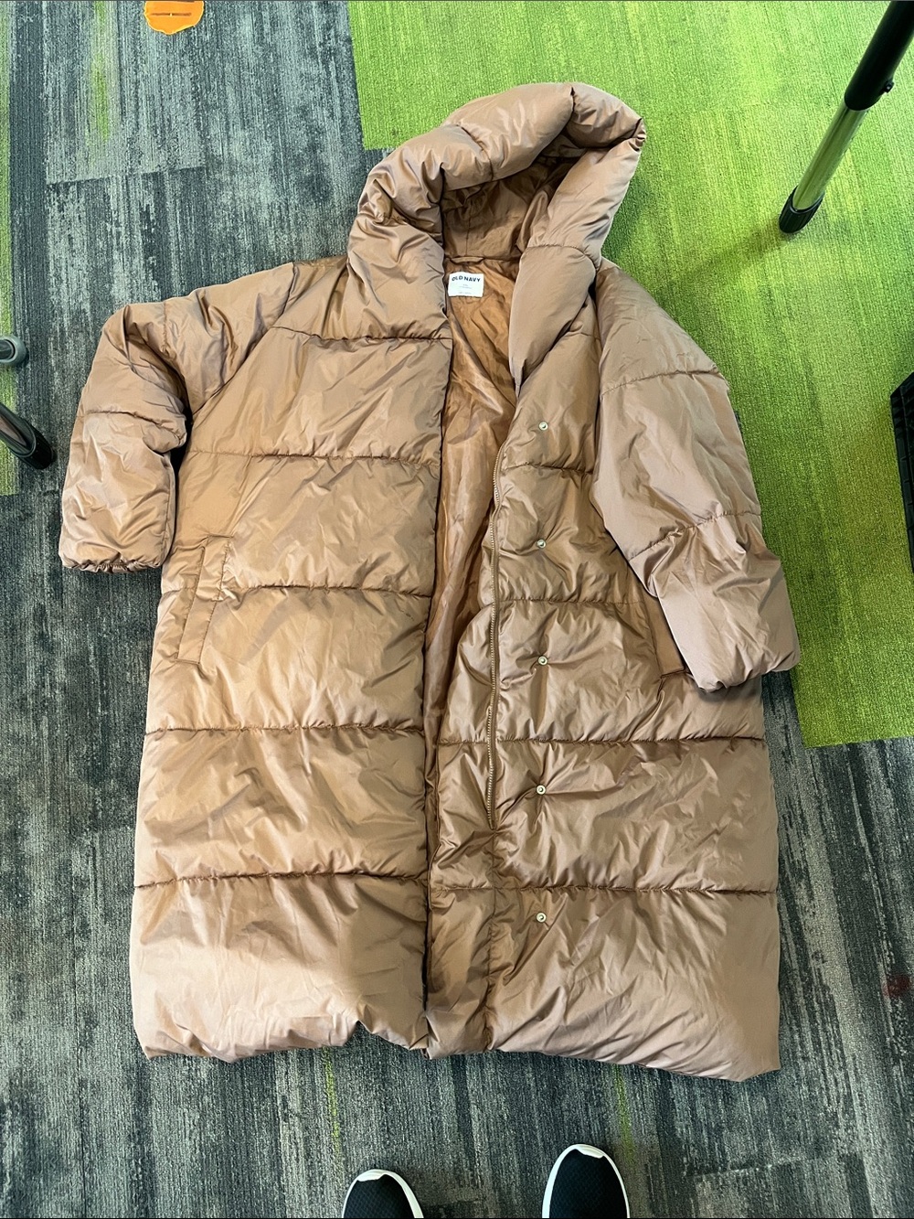 Old Navy Tan Quilted Puffer Jacket
